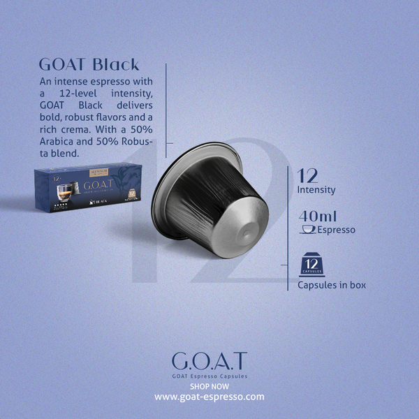 Black Espresso Capsules Intensity 12 | Bold Coffee | Nespresso